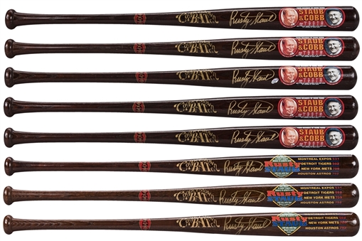 Lot of (8) Rusty Staub Signed Cooperstown Collection Bats (JSA Auction LOA)